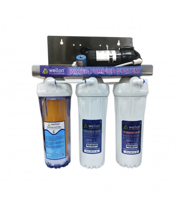 Wellon 20 LPH Household Undersink Softening Water Purifier System